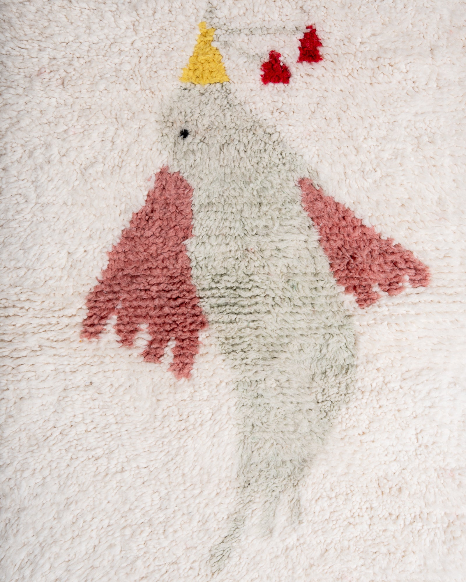 Modern, designer, handcrafted Berber rug from Morocco. Beniourain carpet with beautiful colours and patterns and fluffy wool texture.